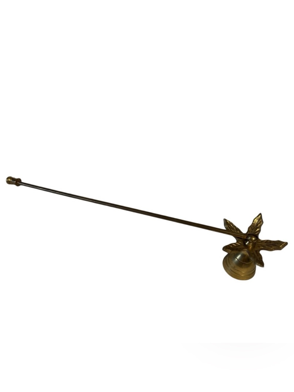 VTG Brass Candle Snuffer Leaf design